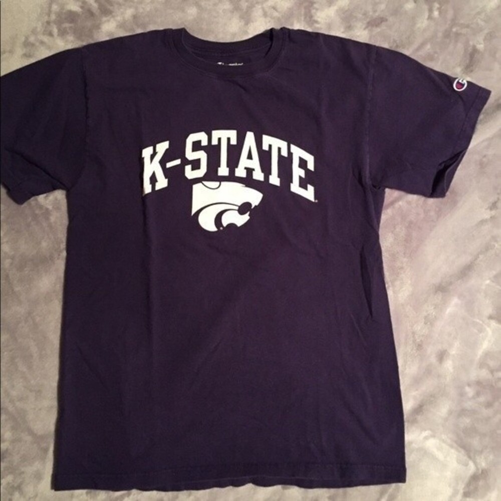 Champion size small purple short sleeve tshirt KSU, K State, K-State